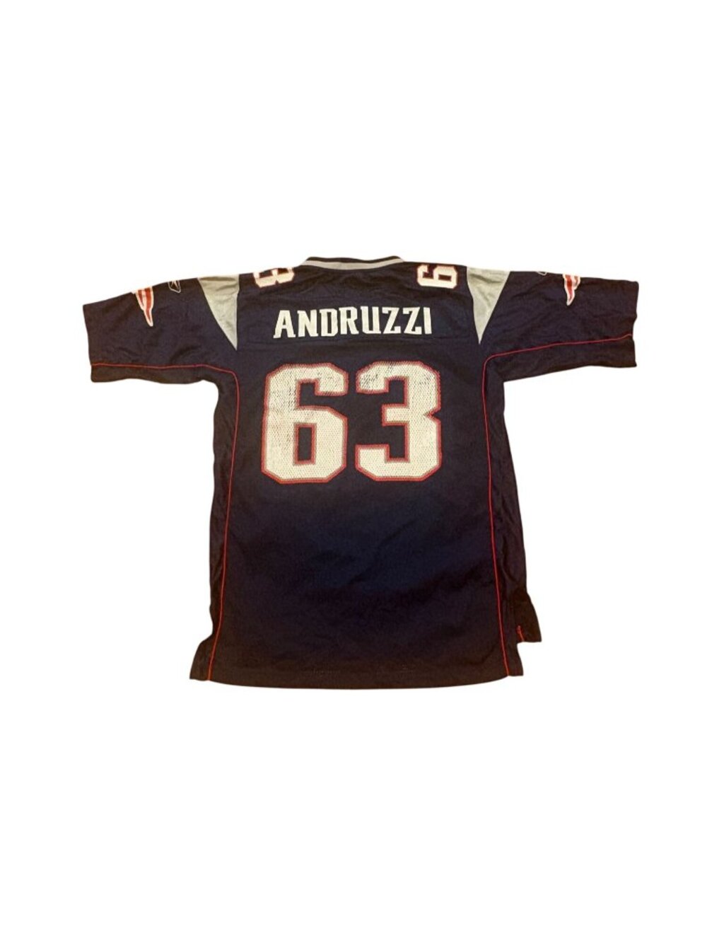 Rare Reebok New England Patriots Joe Andruzzi #63 NFL Football Jersey Medium